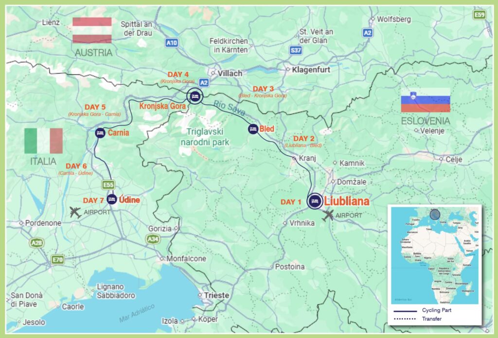 Tour Map — Day 1 - 7